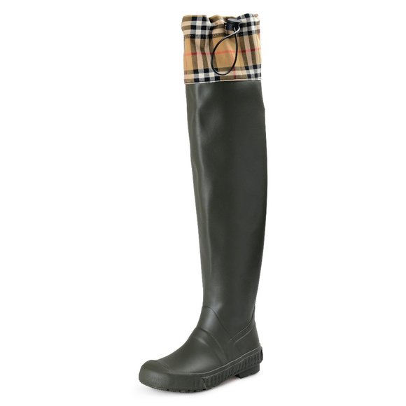 burberry knee high rain boots